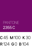 클래식부산 Main Color / PANTONE 2355 C / C45 M100 K30 / R124 G0 B104